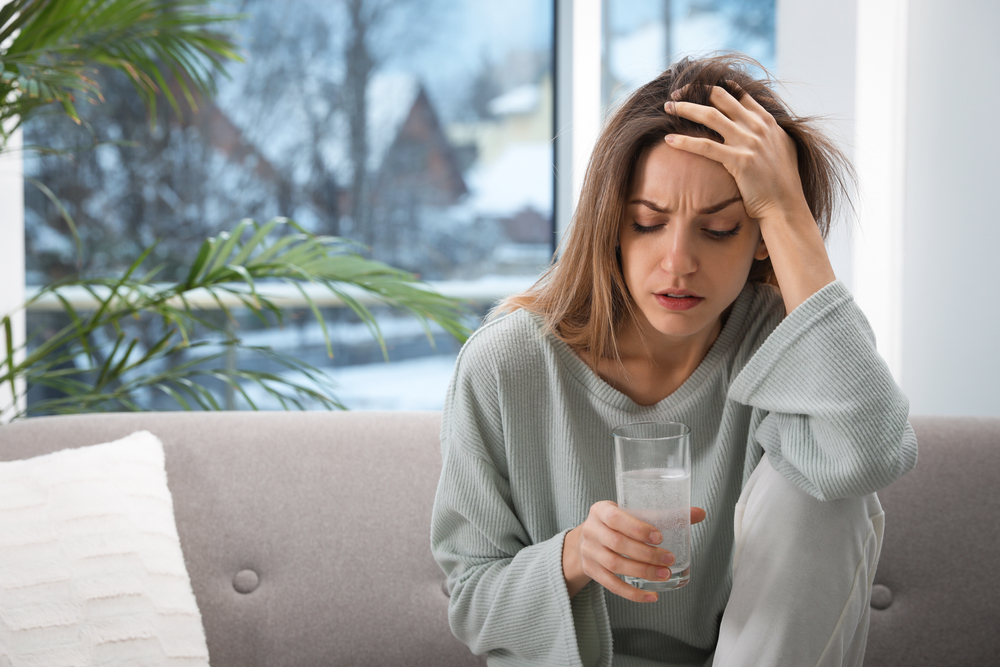 woman feeling bad drinking every day