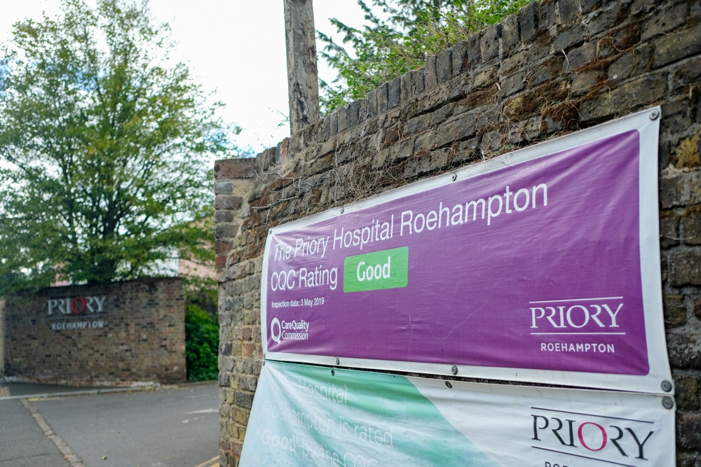 sign for priory rehab hospital