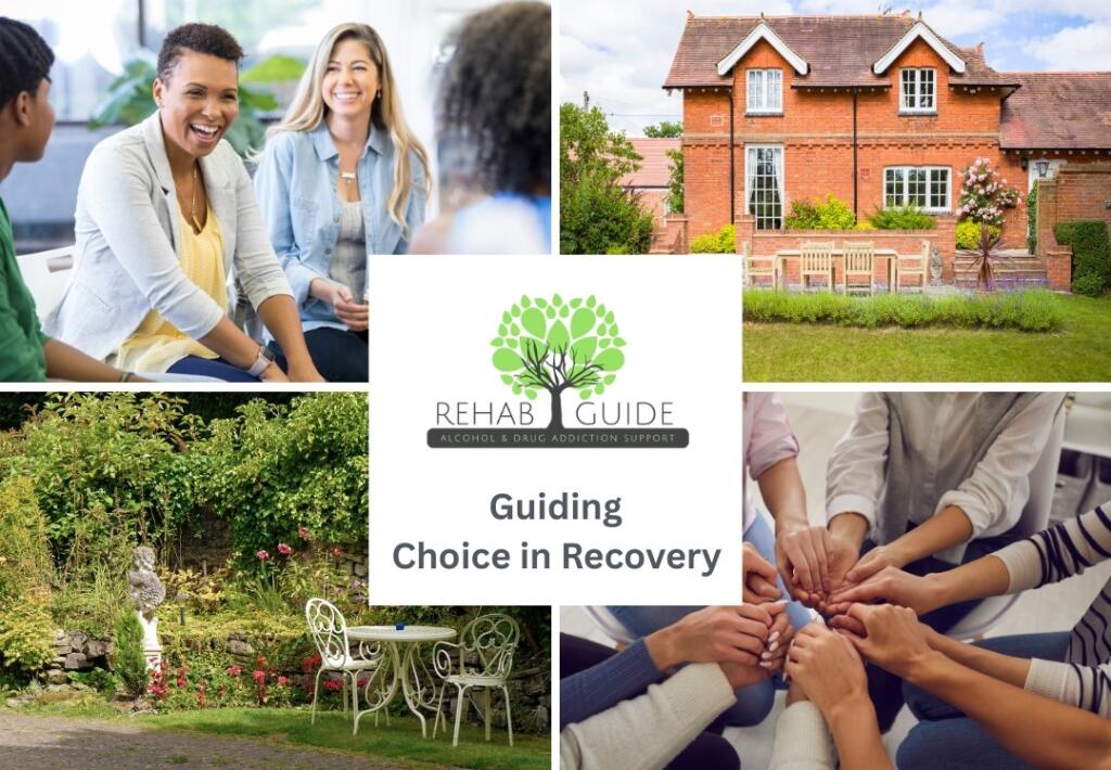 Photo array of alcohol rehab centres in theUK inside and out