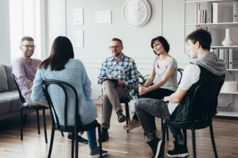 Group therapy session at alcohol rehab Harrogate, supporting recovery