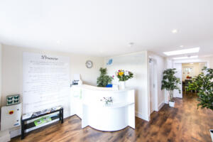 Reception area in Alcohol Rehab Surrey facility, bright and inviting