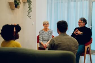 Individuals in a support circle at alcohol rehab Worcester