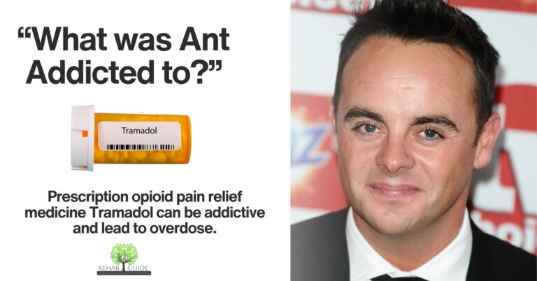 Image of medication bottle labeled "Tramadol" linked to Ant McPartlin addiction.