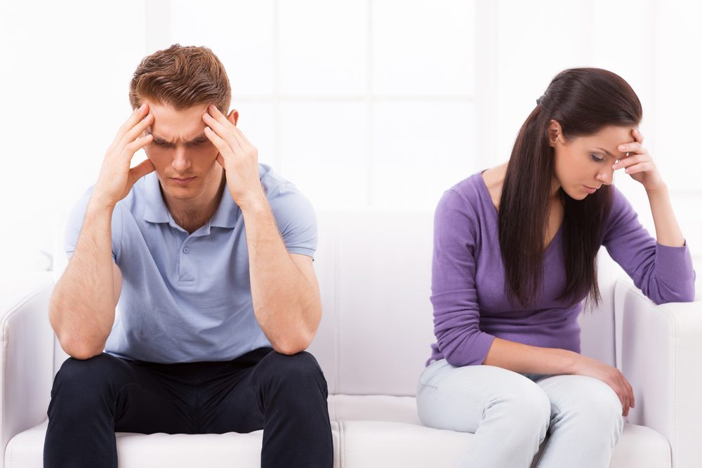 Couple experiencing dry drunk challenges in recovery