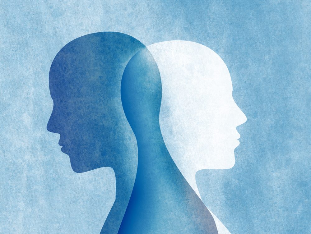 Illustration of dual diagnosis concept with two overlapping profiles