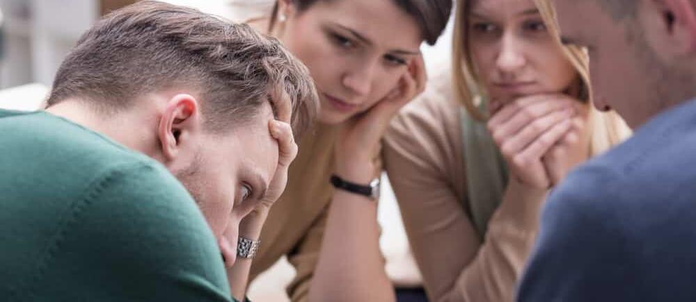 Support group listening to help a loved one with addiction recovery