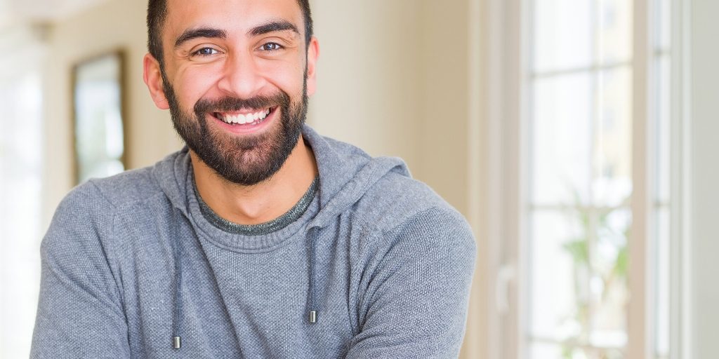 Smiling man enjoying recovery journey at Rehab Portsmouth