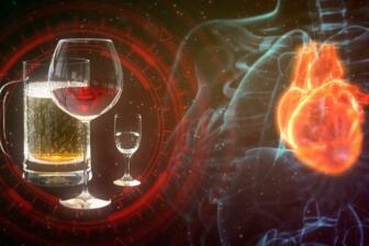 Glasses of alcohol showing sugar in alcoholic drinks affecting the heart