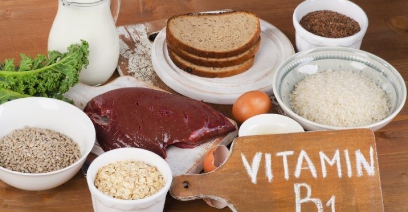Thiamine deficiency foods including liver, grains, and eggs