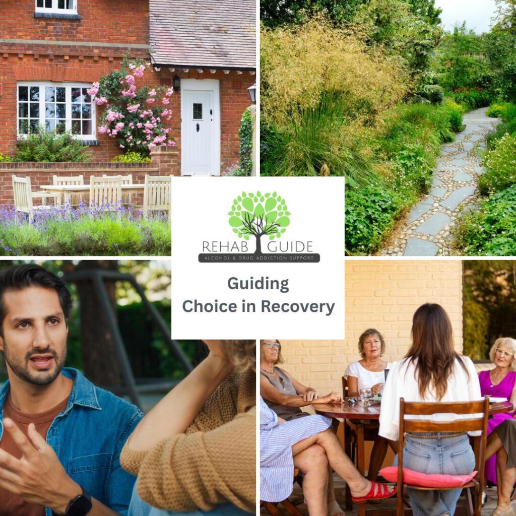 Rehab centres indoors and outside with counselling and secluded gardens
