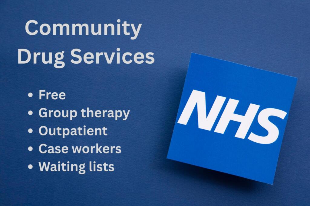 list of how NHS community drug services works for ketamine rehab